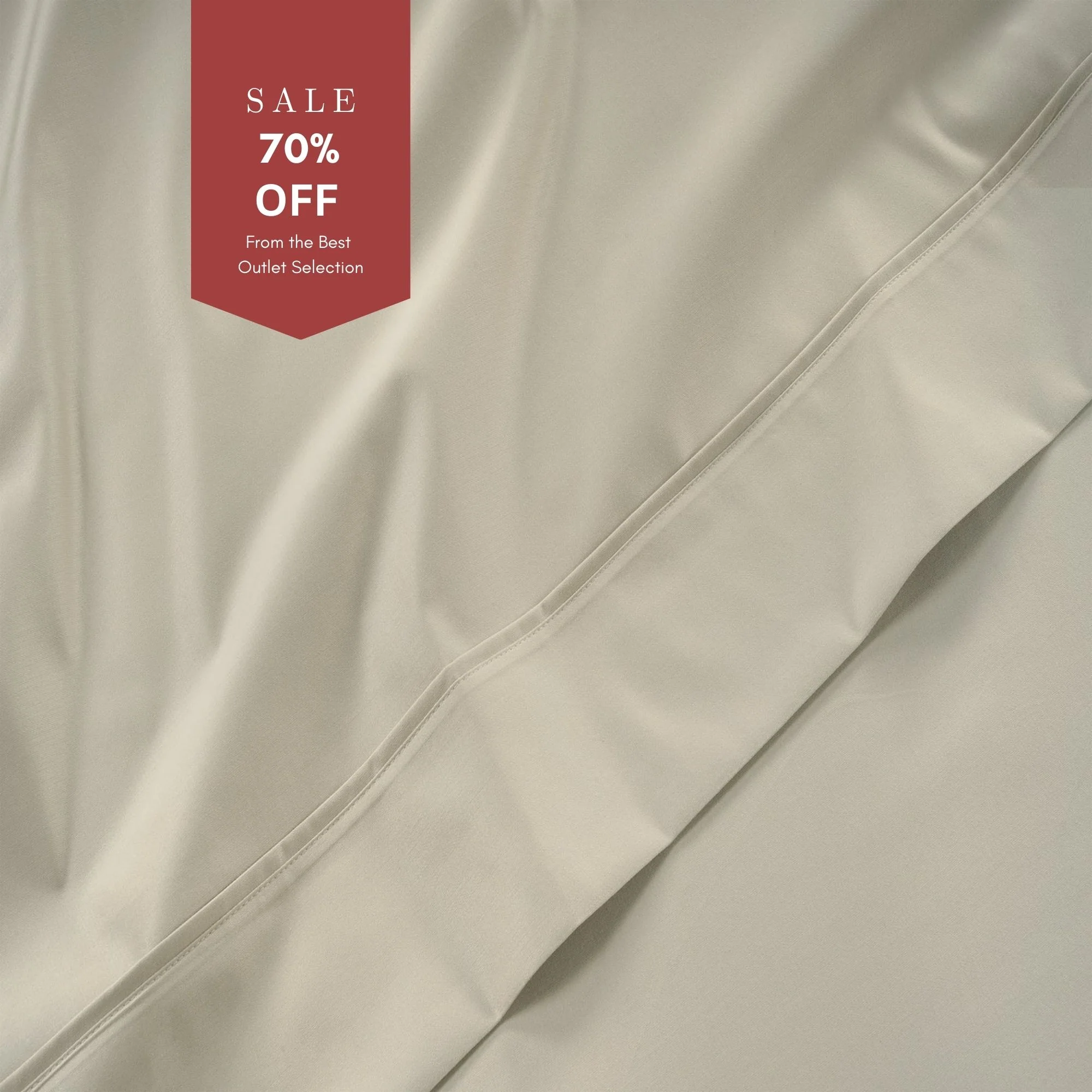 300 Thread Count Peaceful Empress Percale Flat Sheet - Oatmeal