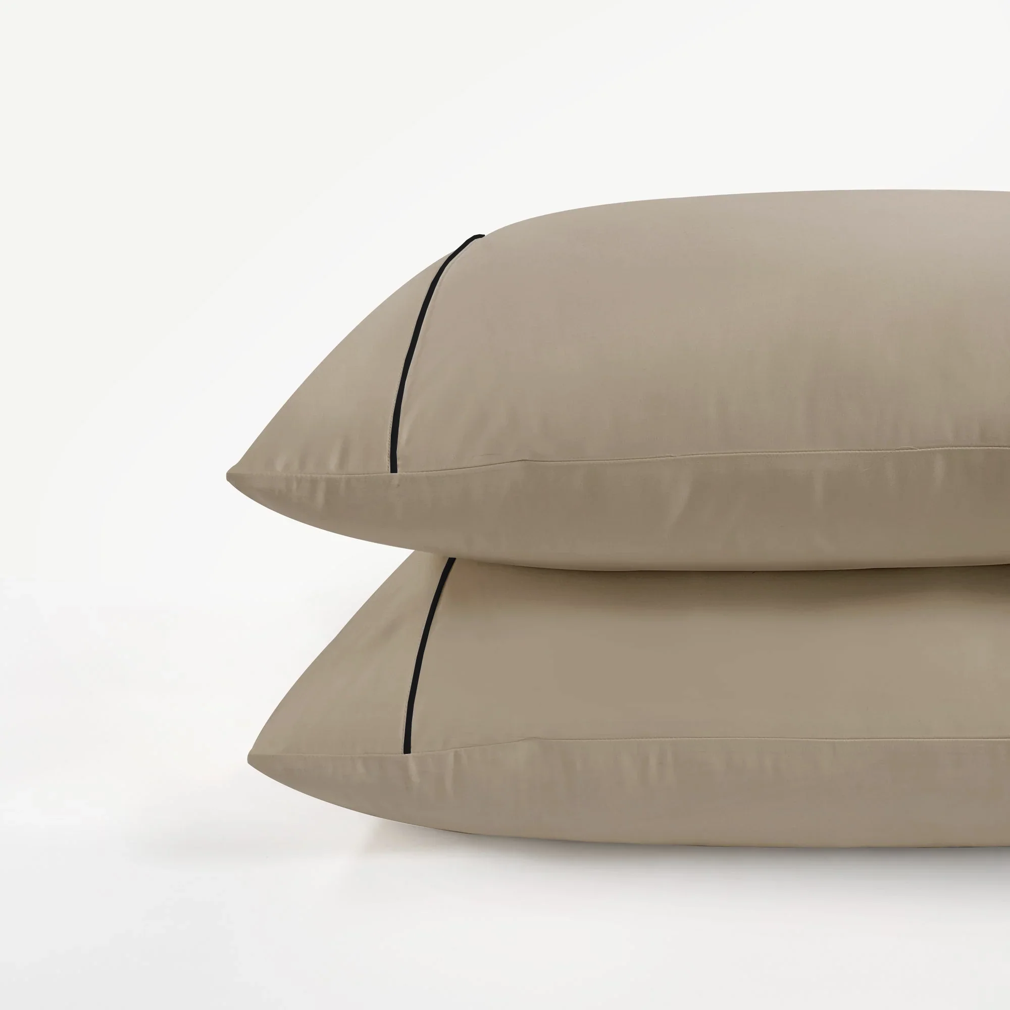 800 Thread Count Egyptian Cotton Duke of Bliss LUXE Bedding Set - Bone with Black Accent - Image 4