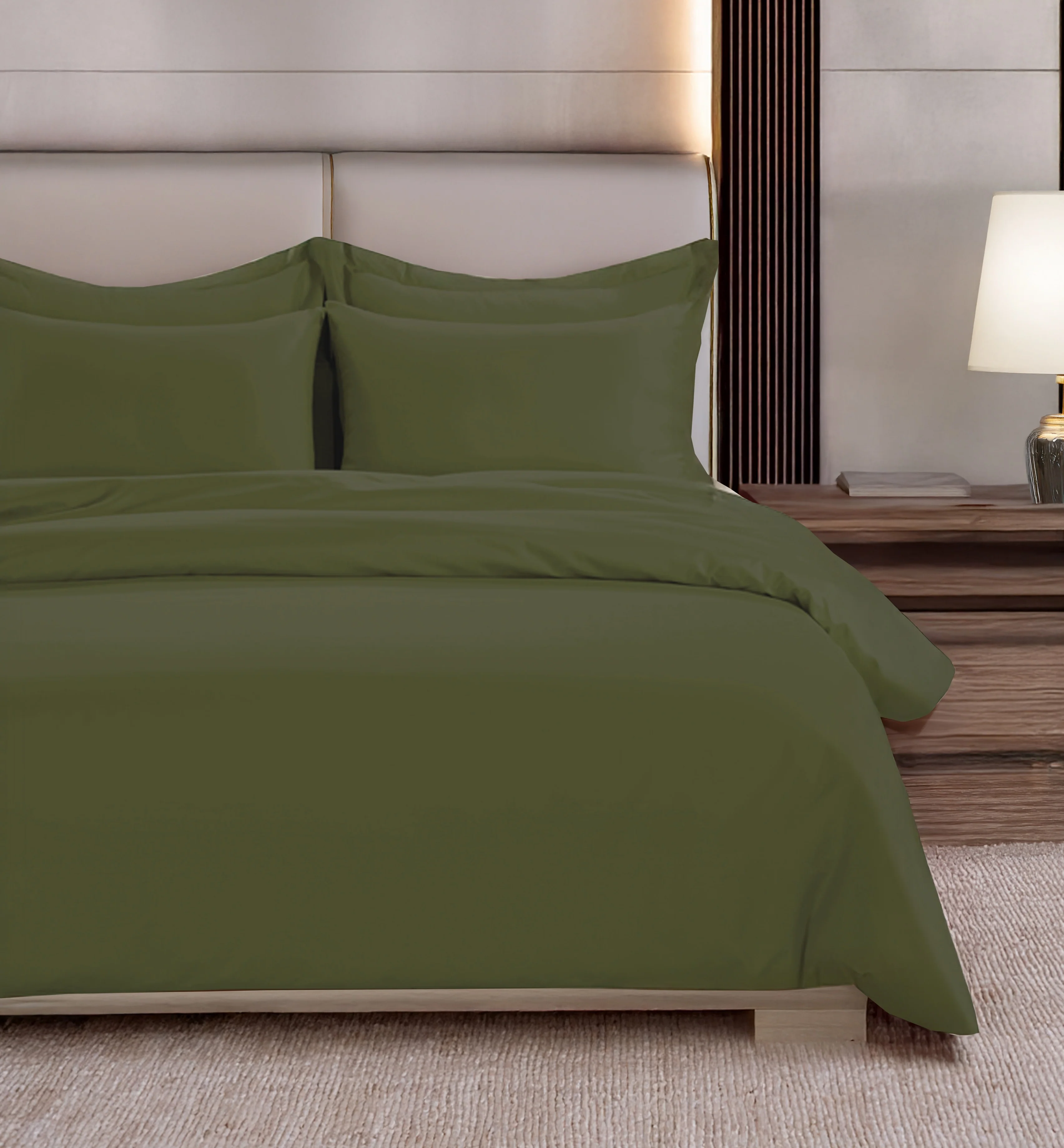 800 Thread Count Egyptian Cotton Grand Splendour Lux Buttery Smooth - Olive Green - Image 2