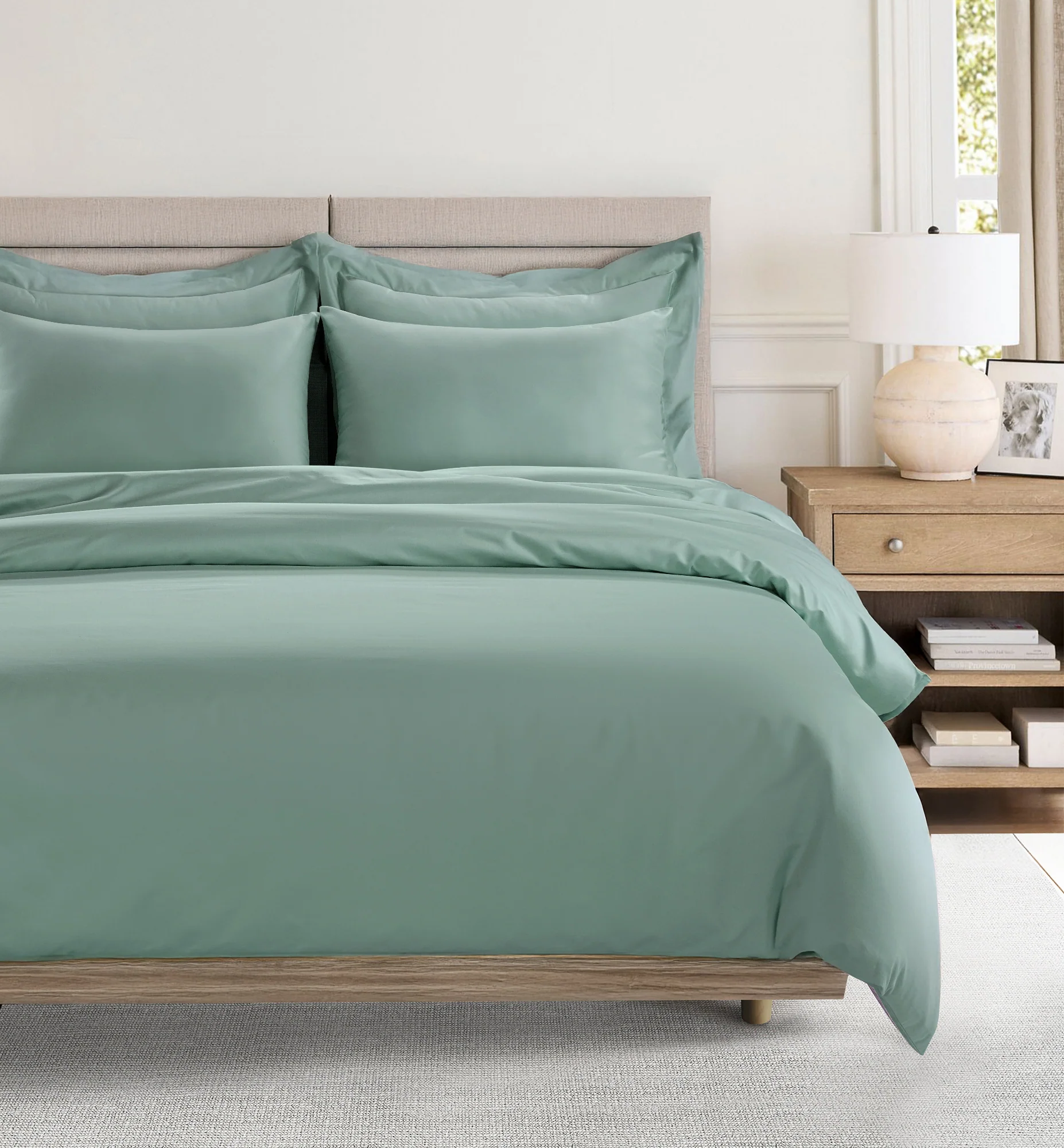 800 Thread Count Egyptian Cotton Grand Splendour Lux Buttery Smooth - Sea Foam Teal - Image 2