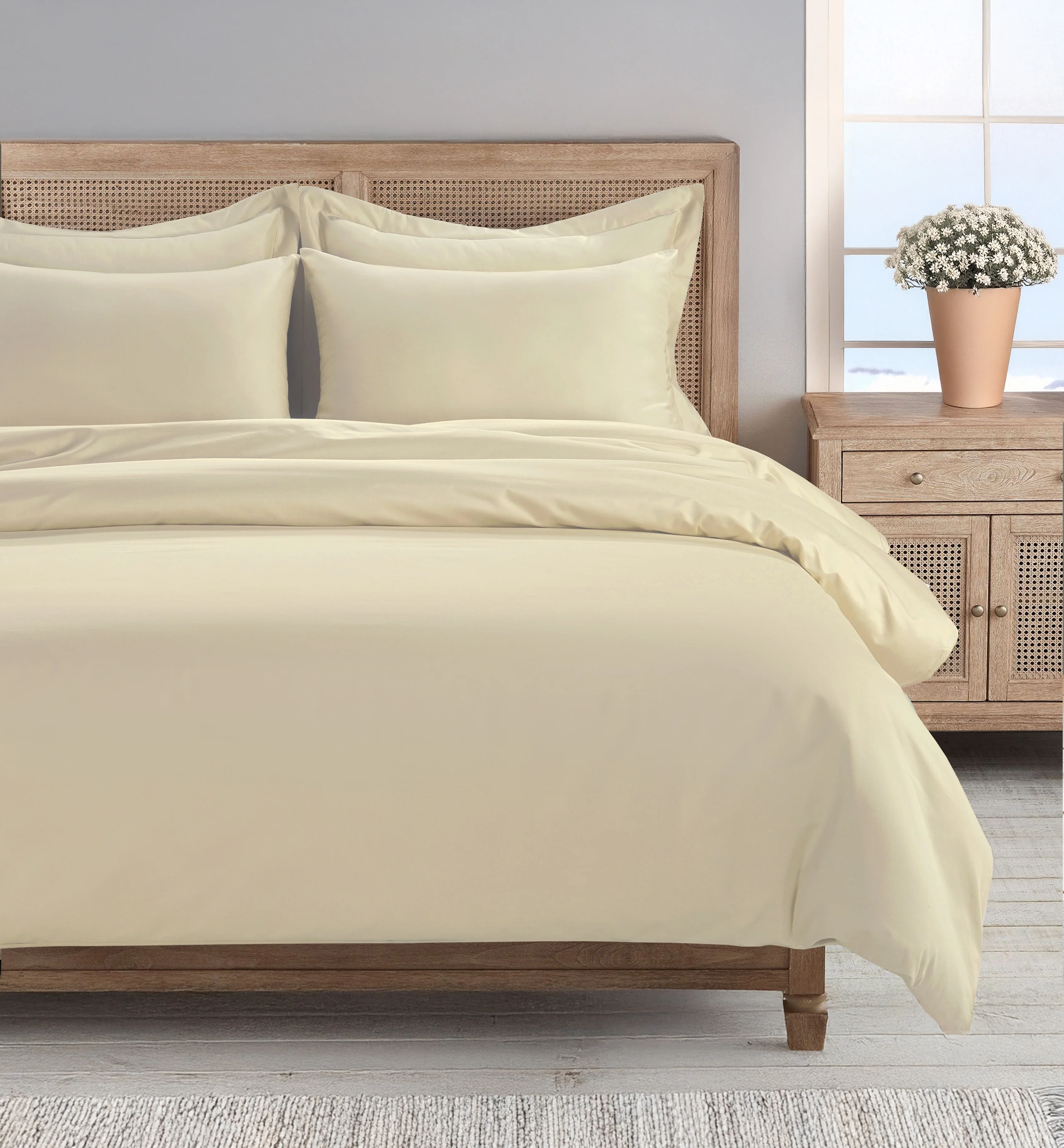 800 Thread Count Egyptian Cotton Grand Splendour Lux Buttery Smooth - Pearl - Image 2