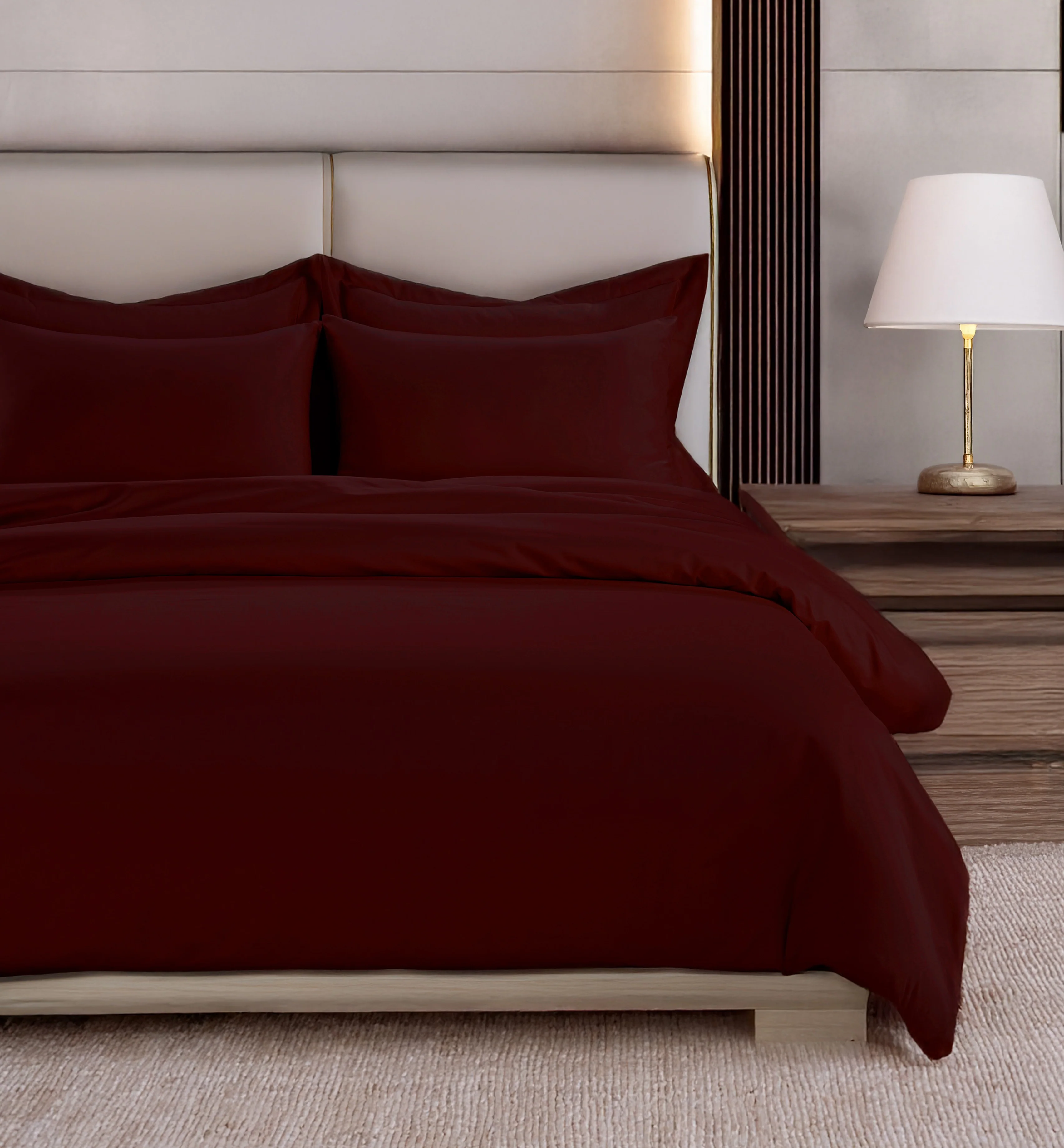 800 Thread Count Egyptian Cotton Grand Splendour Lux Buttery Smooth - Deep Burgundy - Image 2