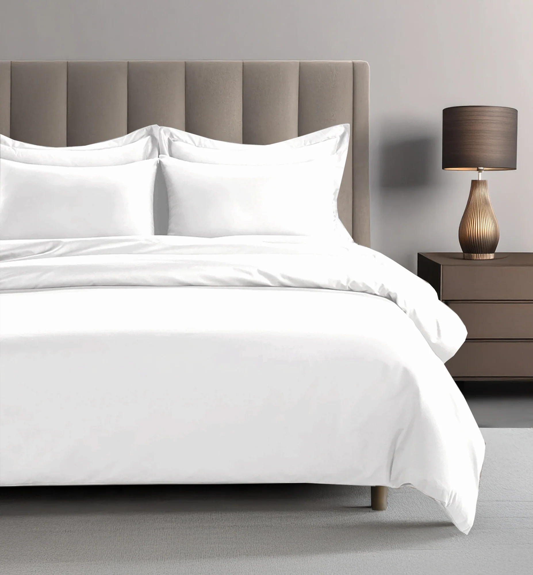 800 Thread Count Egyptian Cotton Grand Splendour LUXE White Bedding Set - Image 3