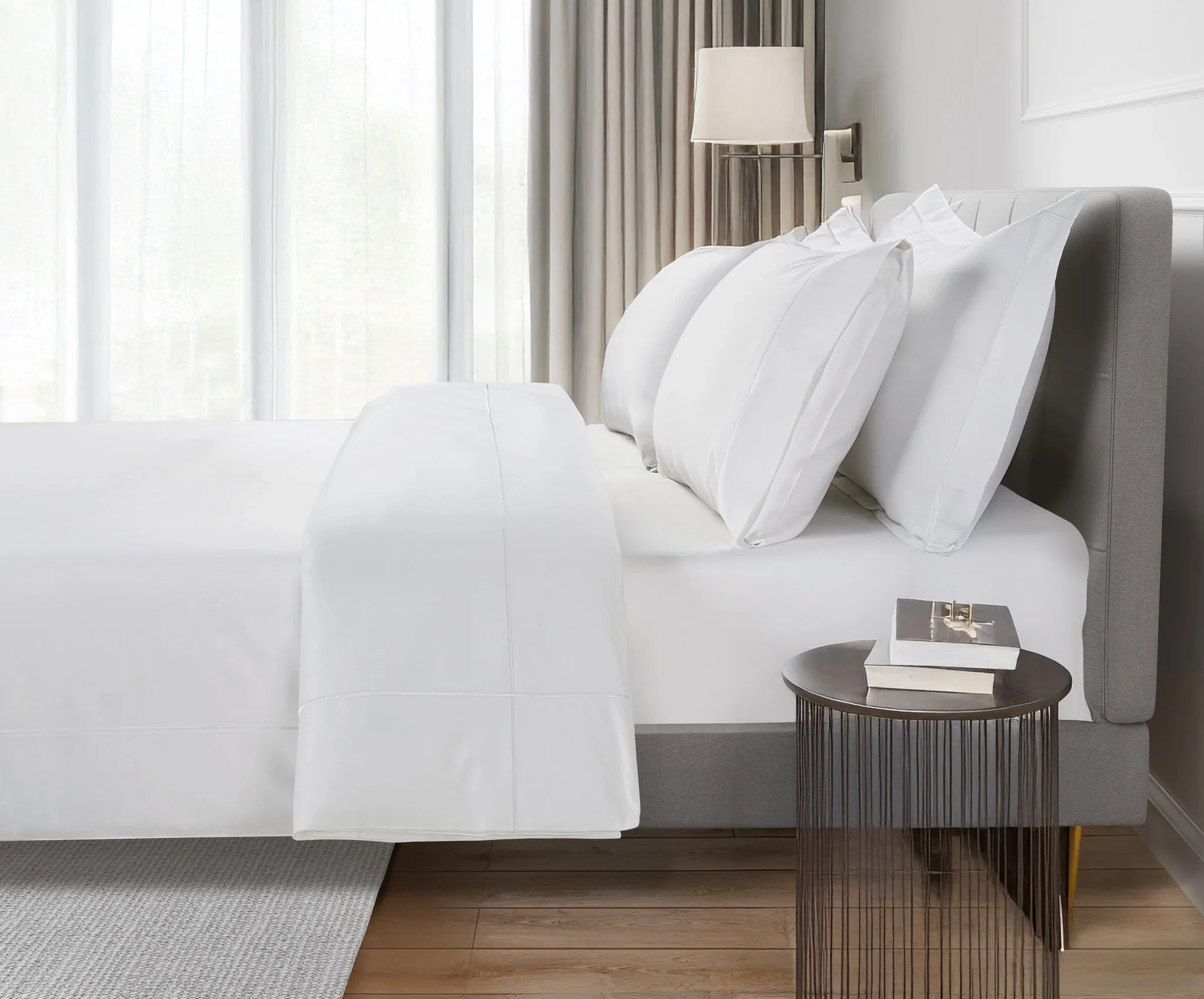 800 Thread Count Egyptian Cotton Kensington Lux Buttery Smooth Duvet Cover - White - Image 2