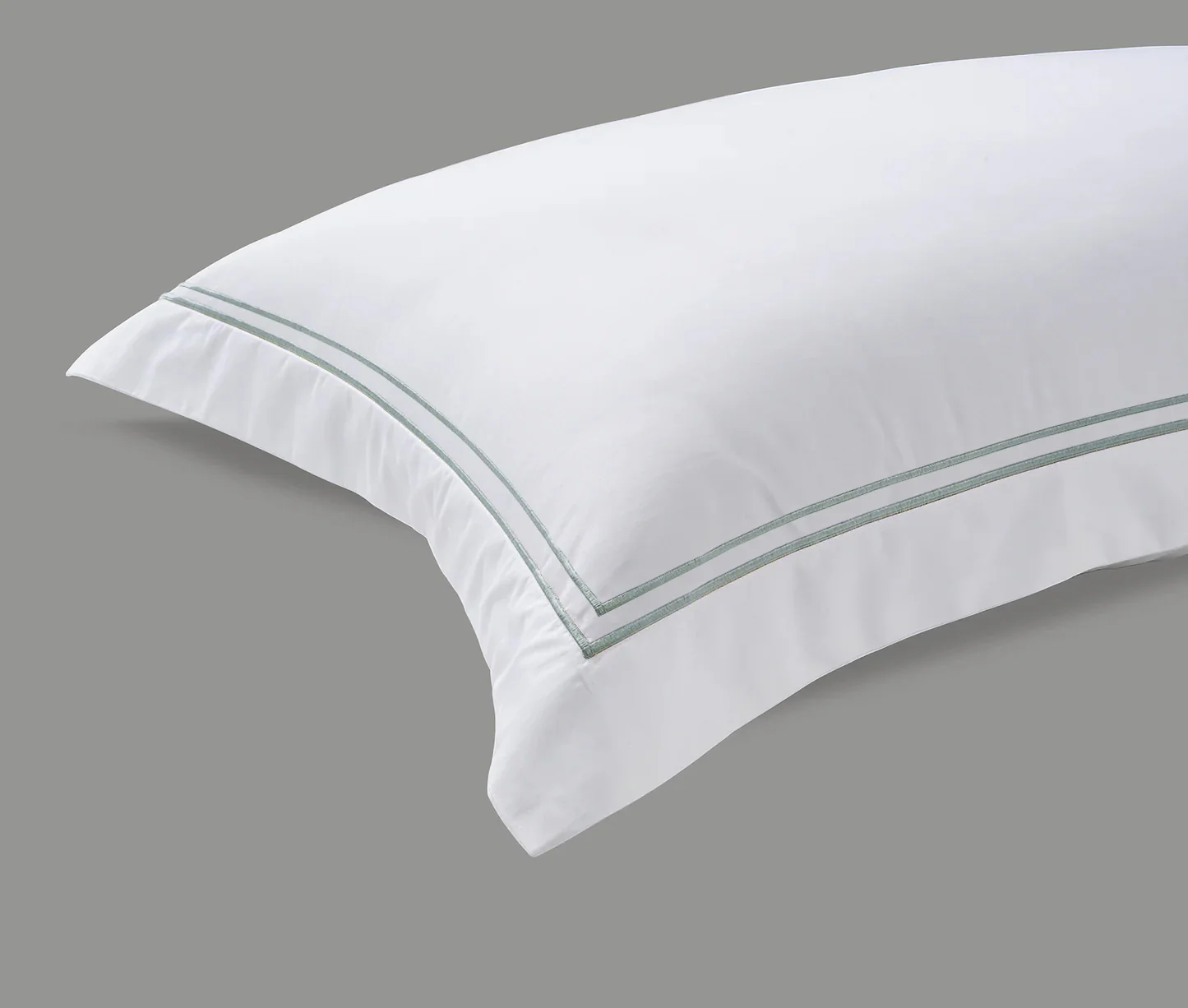 800 Thread Count Egyptian Cotton Margaret LUXE Bedding Set - Misty Blue - Image 4