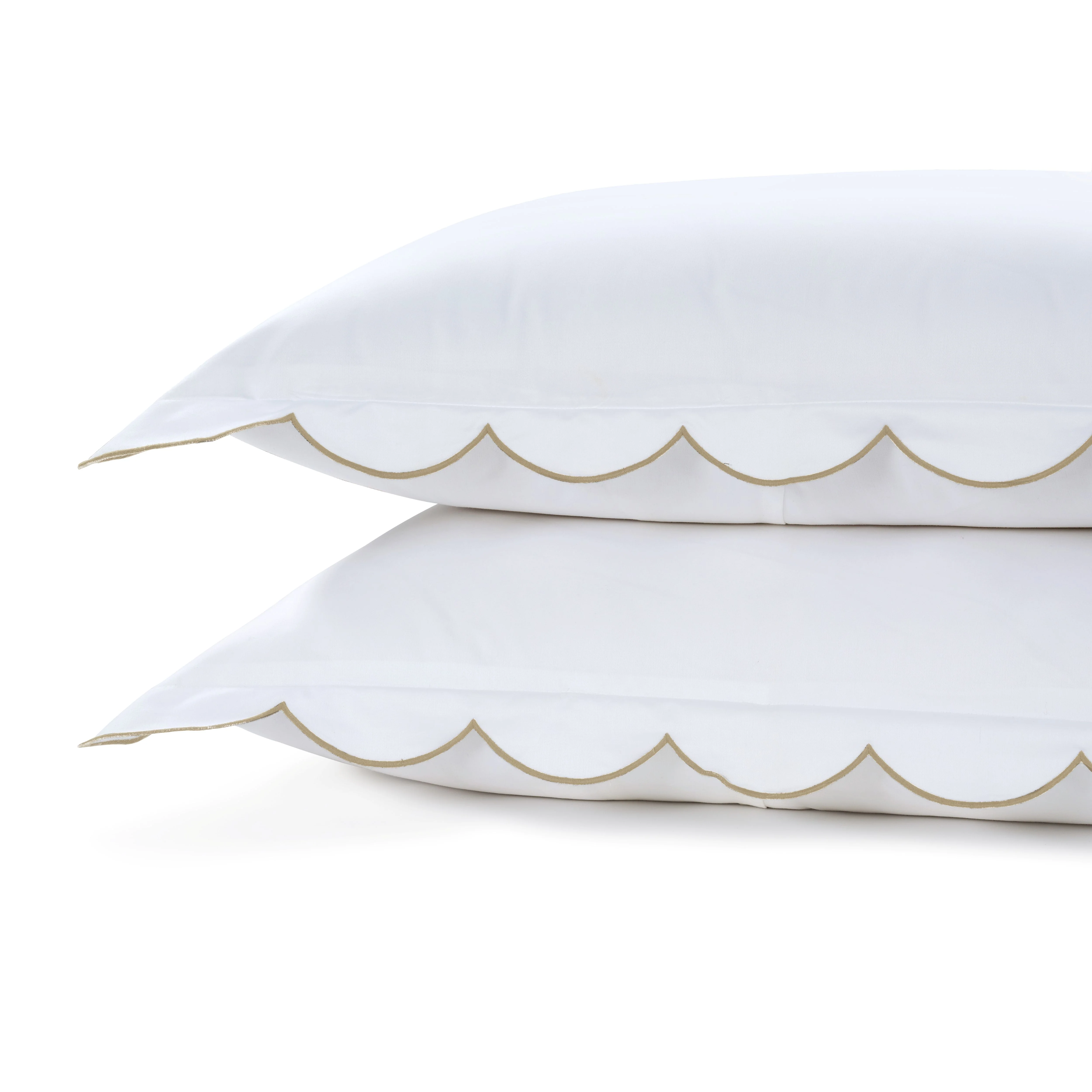 800 Thread Count Egyptian Cotton Sophie Bedding Set - Brilliant White and Bone - Image 7