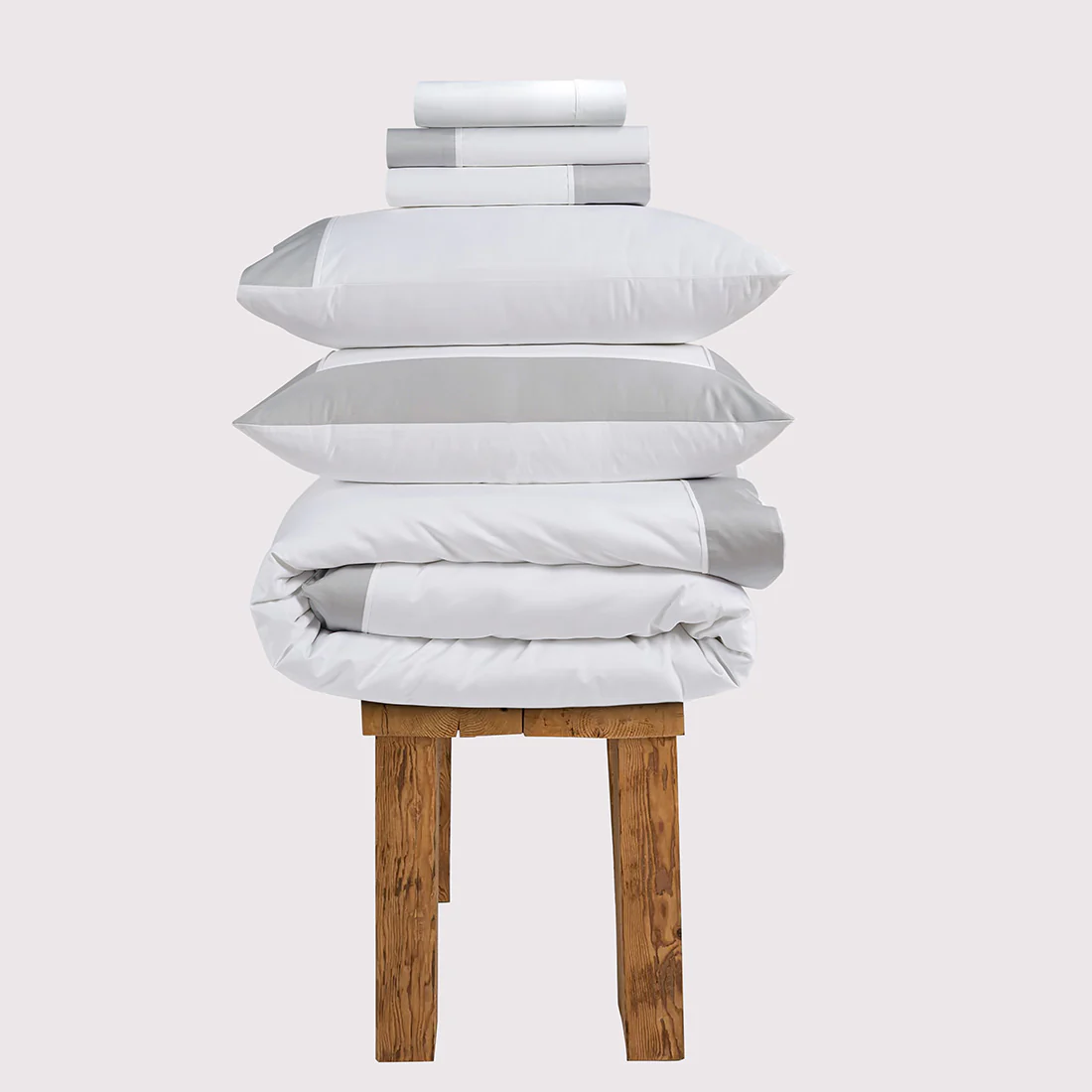 800 Thread Count Egyptian Cotton Windsor LUXE Bedding Set - Silver Dove Grey