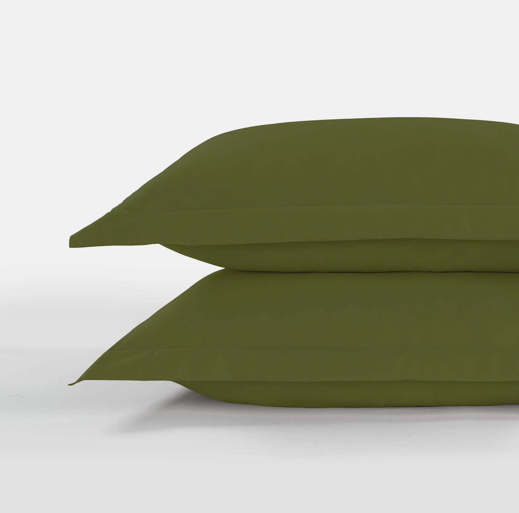 800 Thread Count Pair (2 Pillowcases) of Egyptian Cotton Grand Splendour Lux Buttery Smooth Pillowcases - Olive Green - Image 2