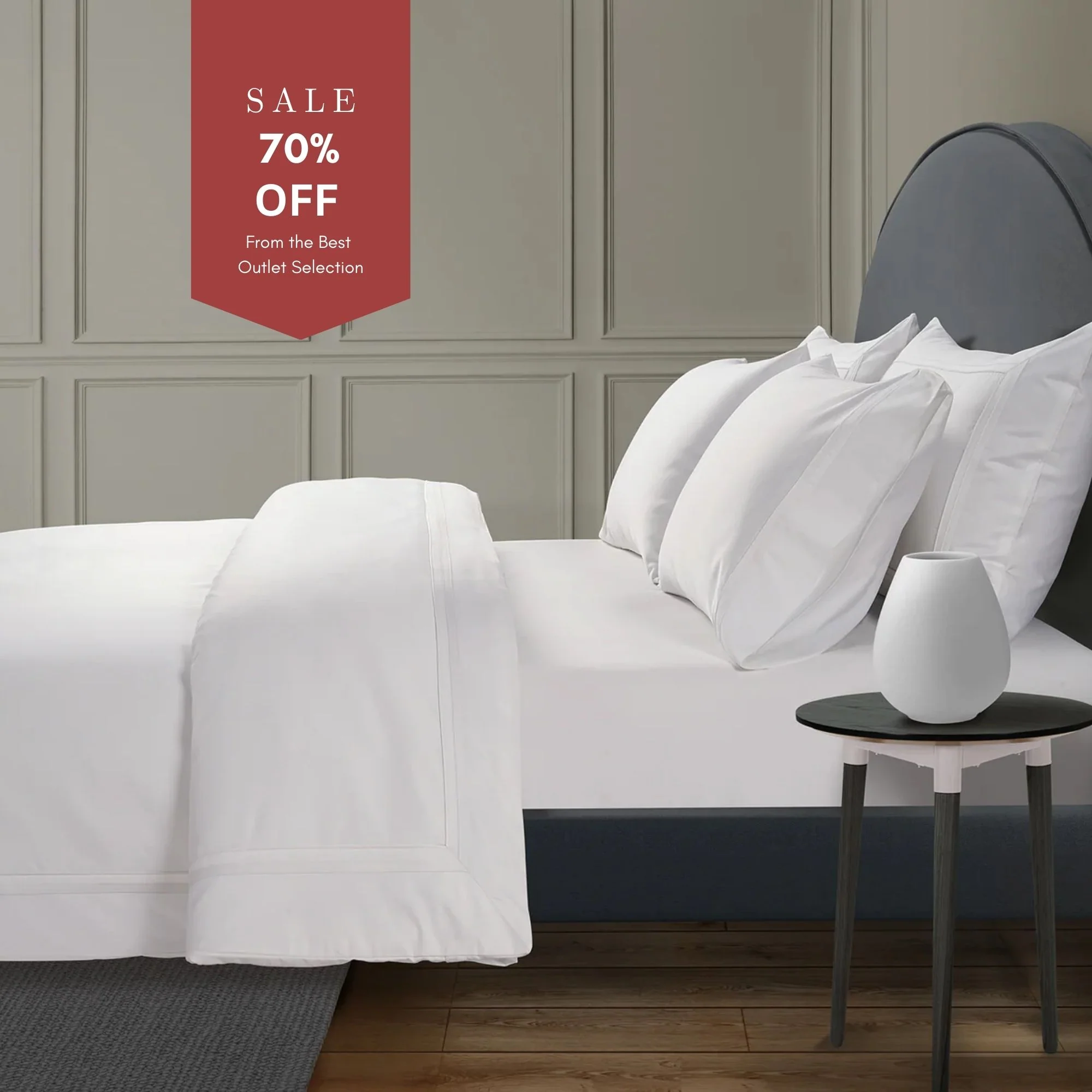 800 Thread Count Egyptian Cotton Royalton Lux Buttery Smooth Duvet Cover - Brilliant White