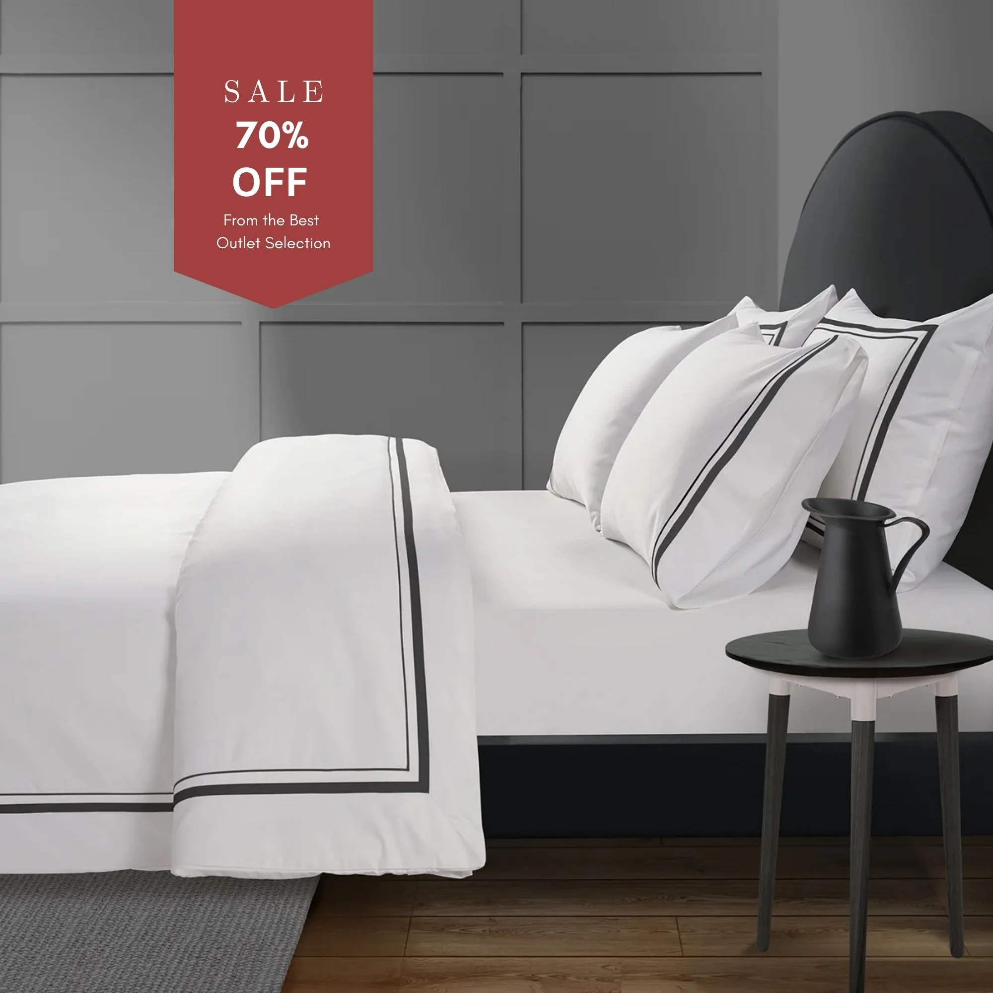 800 Thread Count Egyptian Cotton Royalton Lux Buttery Smooth Duvet Cover - Jet Black