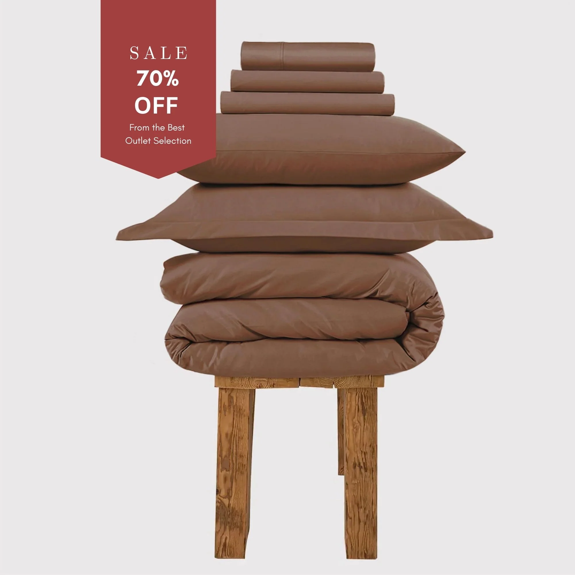 All Season Egyptian Giza Bedding Set - Mocha