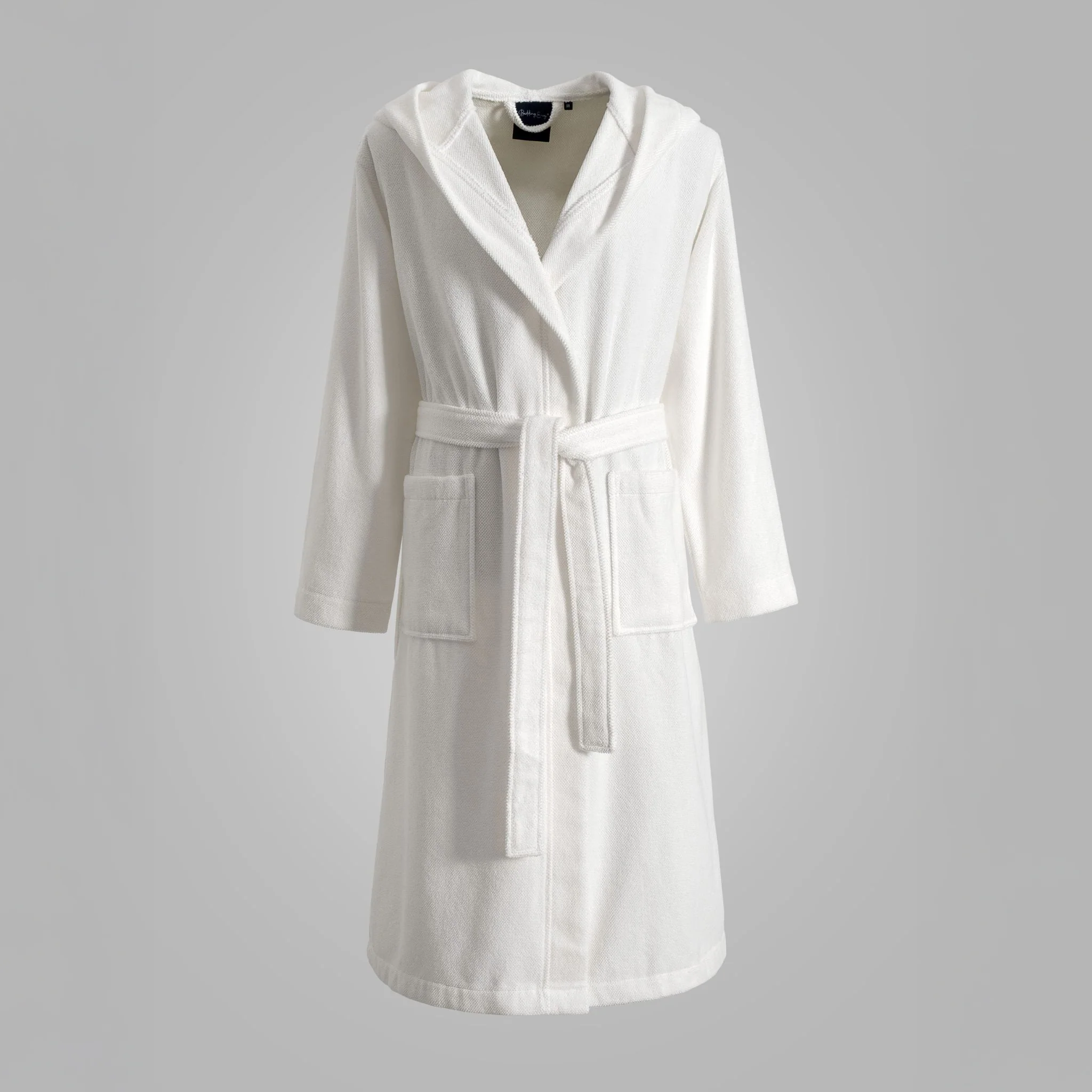 Ashford Hooded Bathrobe - White - Image 2