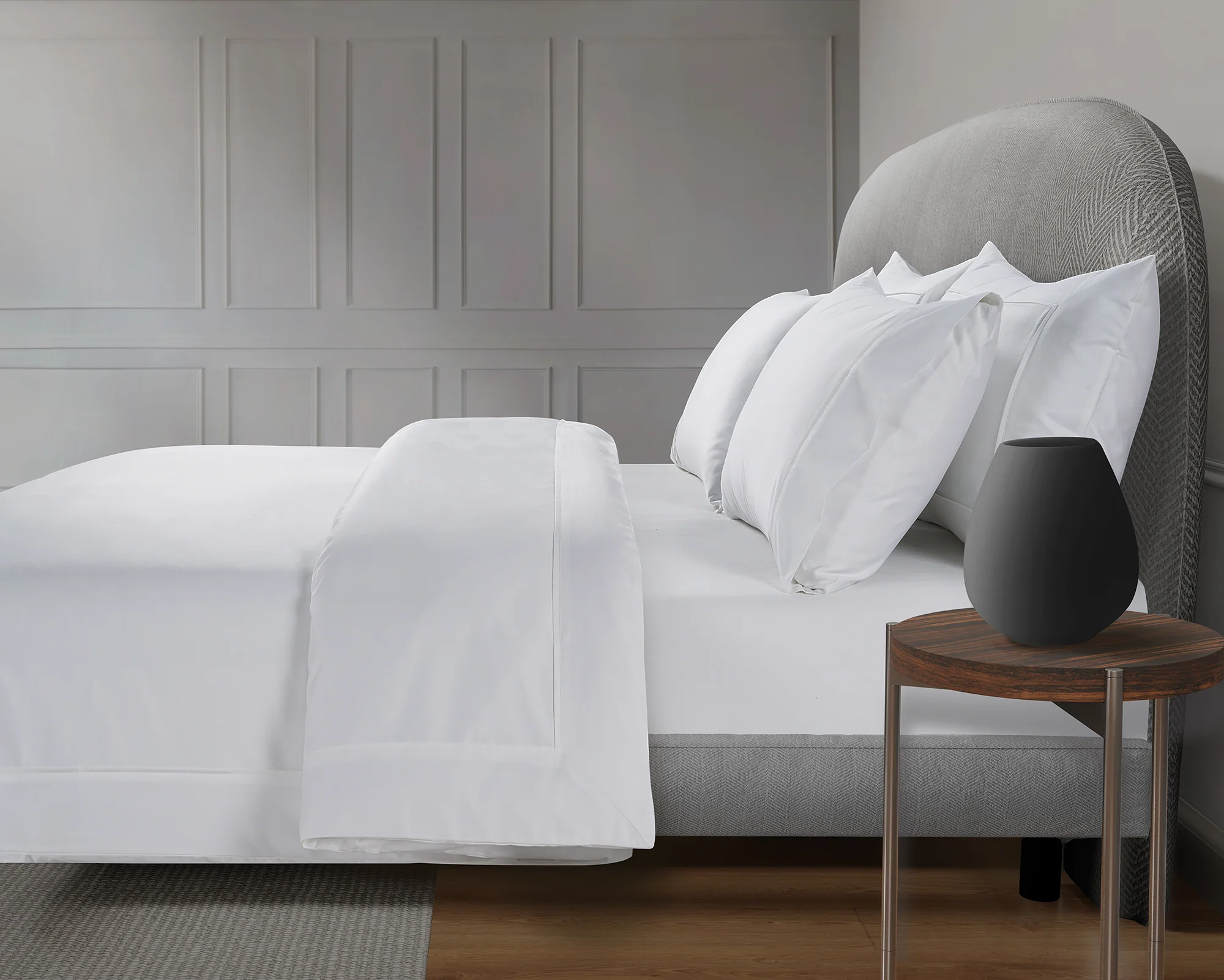 800 Thread Count Egyptian Cotton Windsor LUXE Bedding Set - Brilliant White - Image 3
