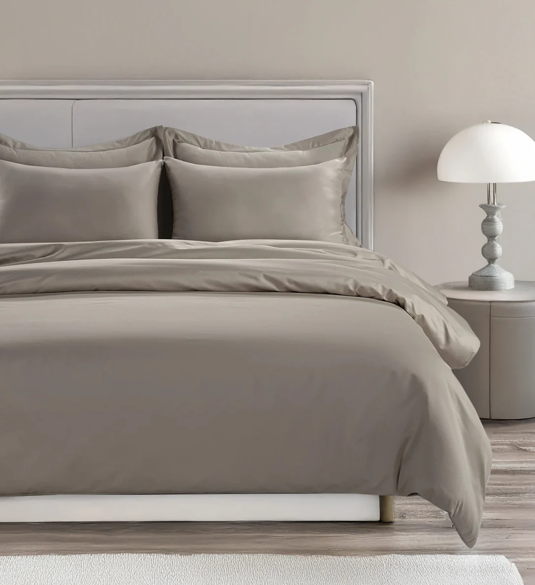 800 Thread Count Egyptian Cotton Grand Splendour Lux Buttery Smooth - Simply Taupe Bedding Set - Image 3