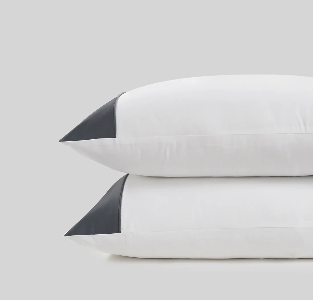 800 Thread Count Egyptian Cotton Harrogate Lux Buttery Smooth Duvet Cover - Graphite Grey Bedding Set - Image 5