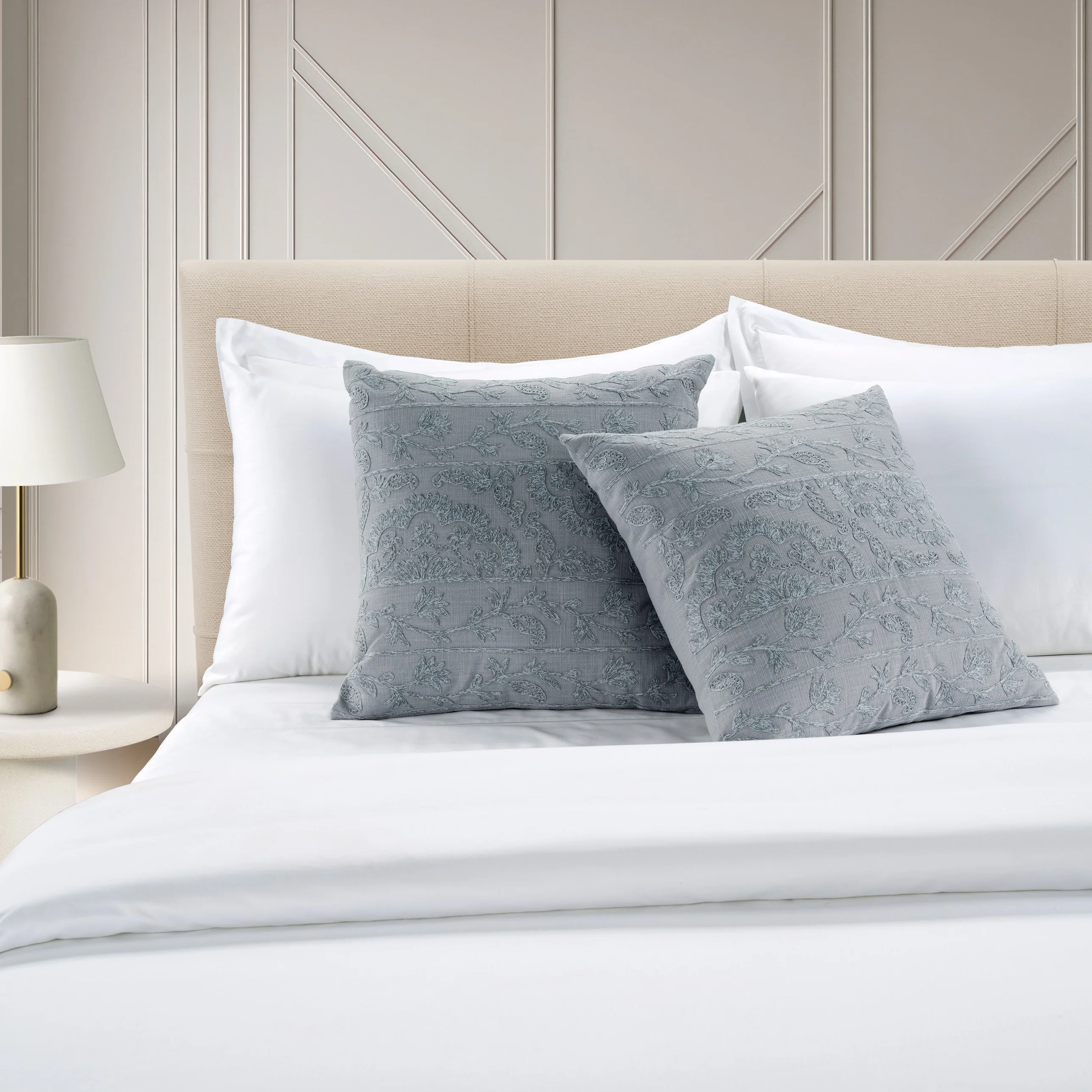 Heather Cushion - 1 Pair Grey (2 Cushions) - Image 2