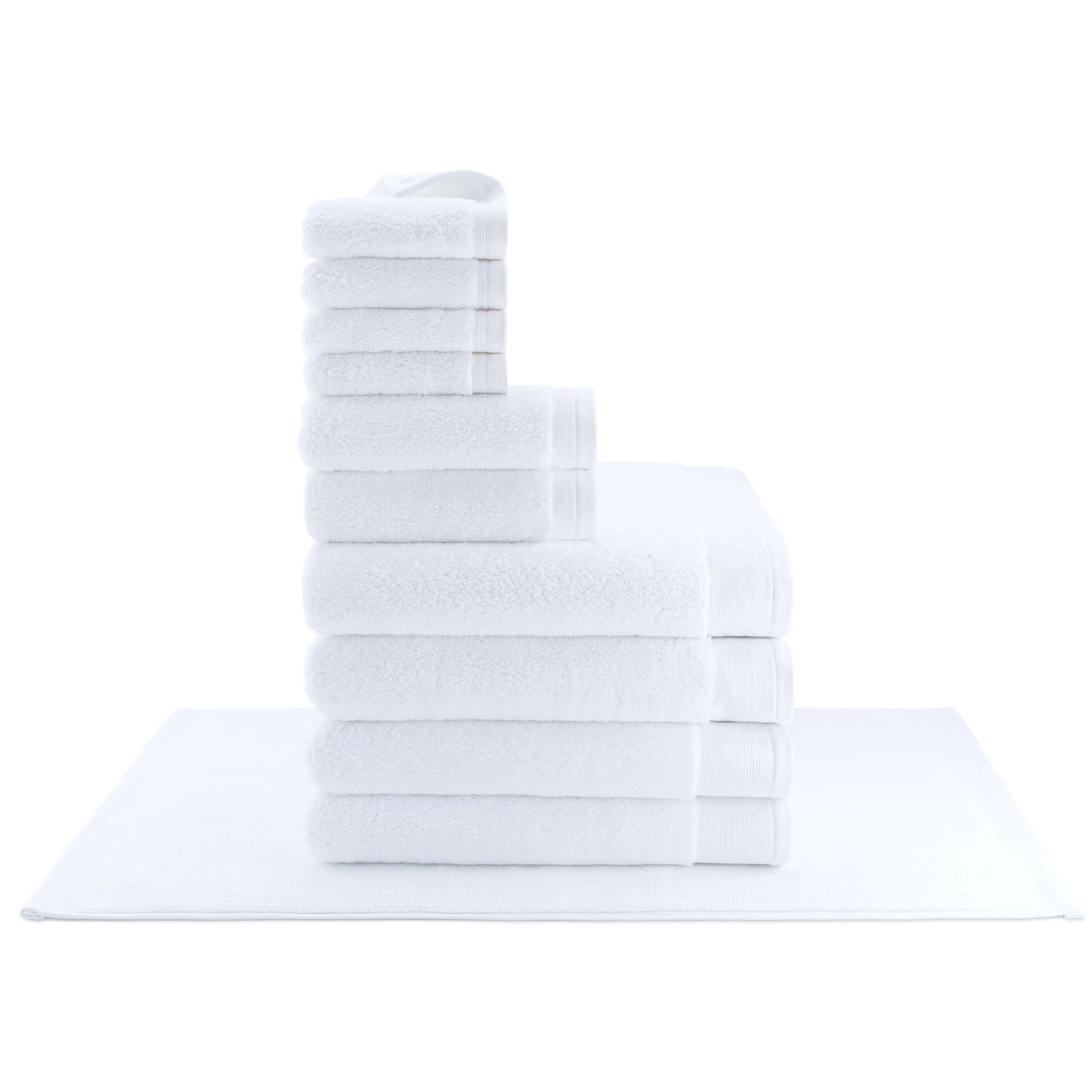 Egyptian Cotton Luxury Serenity Palace Classic Towel - White - 500GSM Zero Twist - Image 4
