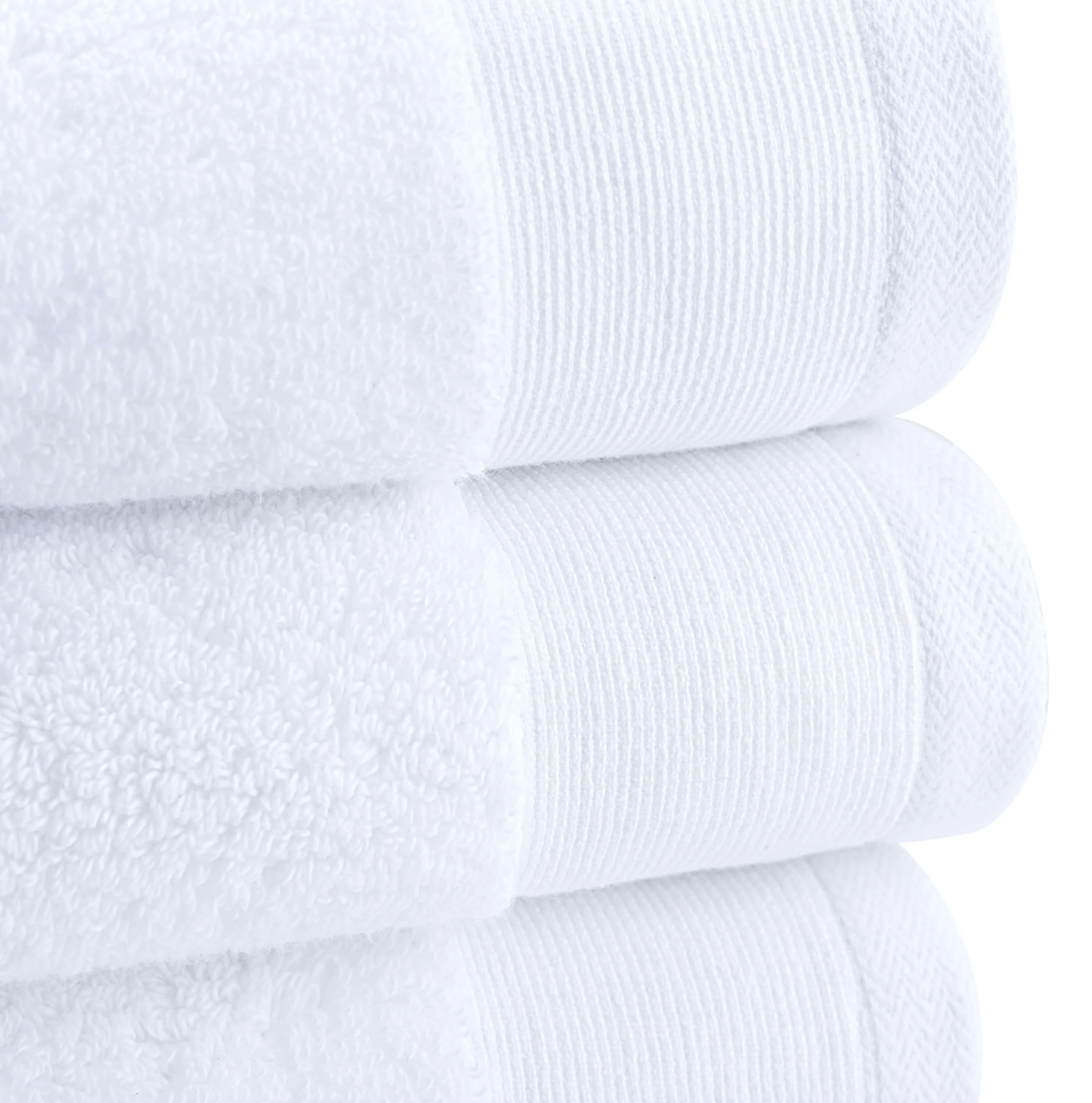 Egyptian Cotton Luxury Serenity Palace Plush Towel - White - 700GSM Zero Twist - Image 3