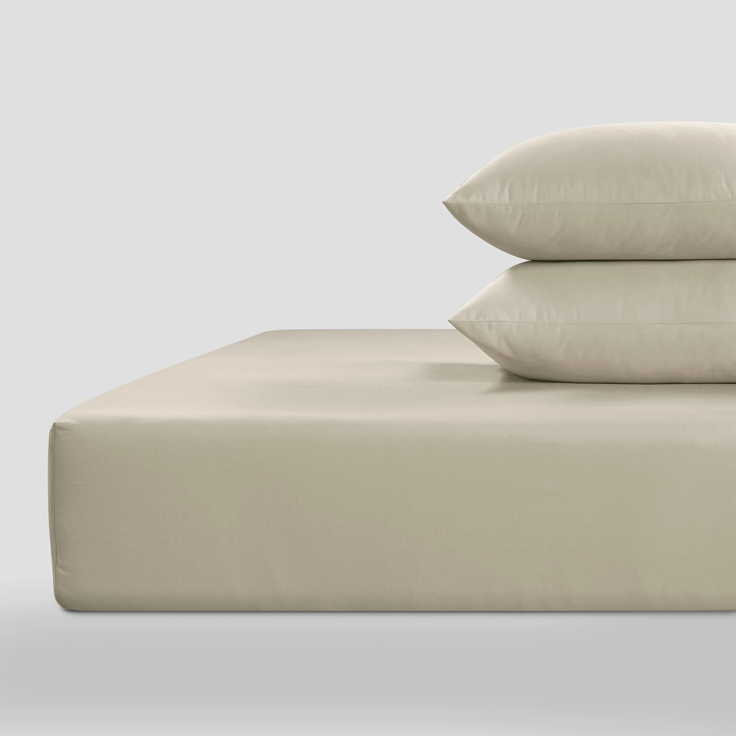 UPS 800 Thread Count Grand Splendour LUXE Fitted Sheet - Sateen Oatmeal